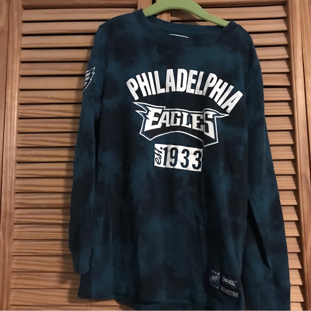 Philadelphia Eagles Long Sleeve Kids Tee (M) 10-12